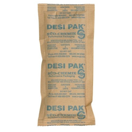 Desi Pak 3 x 6 x-3/8'' Kraft Clay Desiccants - 5 Gallon Pail, 150PK BUY00019583